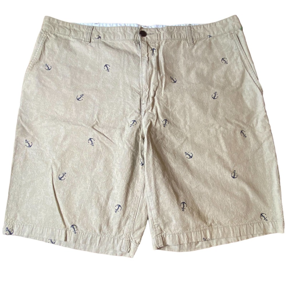 Dockers Mens Shorts all cotton Size‎ 40 Beige with Anchors 5 pockets